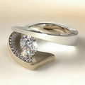 Luxury Bridal Rings Size 6 7 8 9 10 New Princess 925 Sterling Silver Rose Gold Color Women Rhinestone Crown Engagement Jewelry Qme WHITE 7