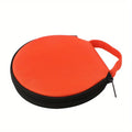 Portable CD Case, Round CD Holder For 20pcs CDs, Oxford Cloth DVD Storage Bag CD Wallet Holder Organizer DVD Pouch Qme Orange