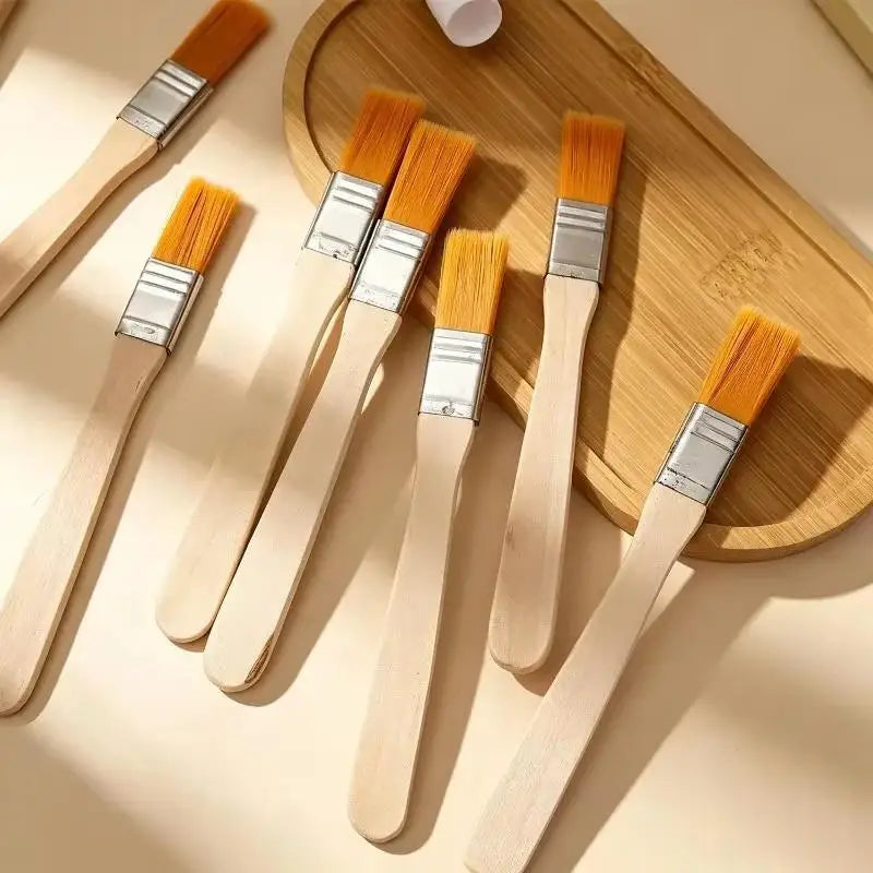 Nylon Paint Brushes Flat Wide Trim Oil Art Brush DIY Wall Cabinet Qme