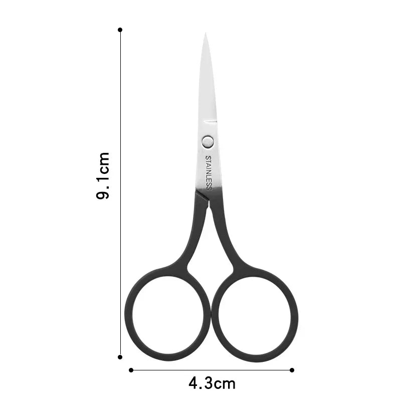 1Pcs Eyebrow Scissor Makeup Eyelash Trimmer Facial Hair Remover Manicure Scissor Nail Cuticle Tool Beauty Scissors Qme Black