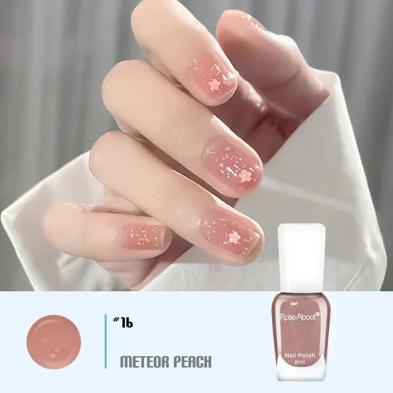 40 Colors Nail Gel No Bake Water-based Nail Polish Glitter Sequins Long-lasting Tearable Healthy Tearable Quick-drying Qme 16