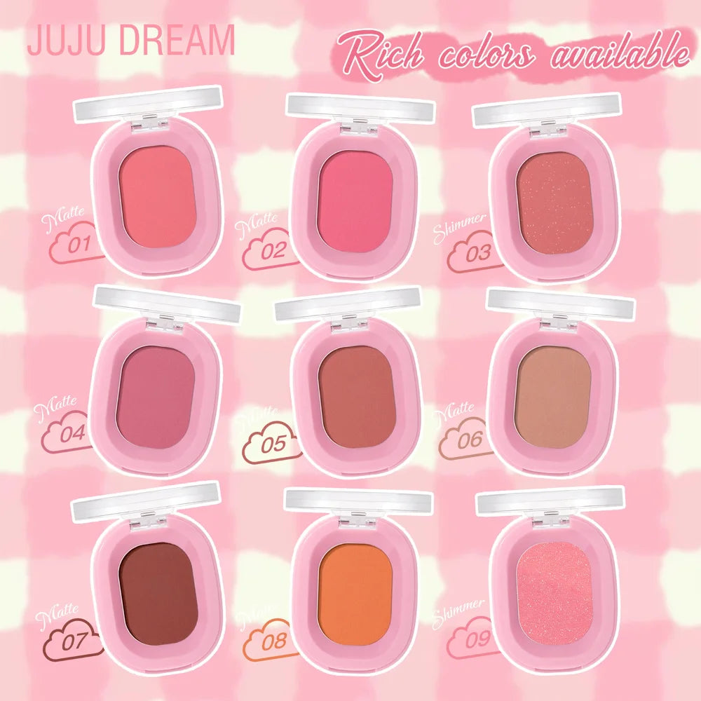 Monochrome Matte Blush Powder Natural Nude Cheek Rouge Brightening Qme