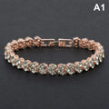 Fashionable Magnetic Gold Chain Crystal Bracelet Women Stylish Female Qme Rose Gold