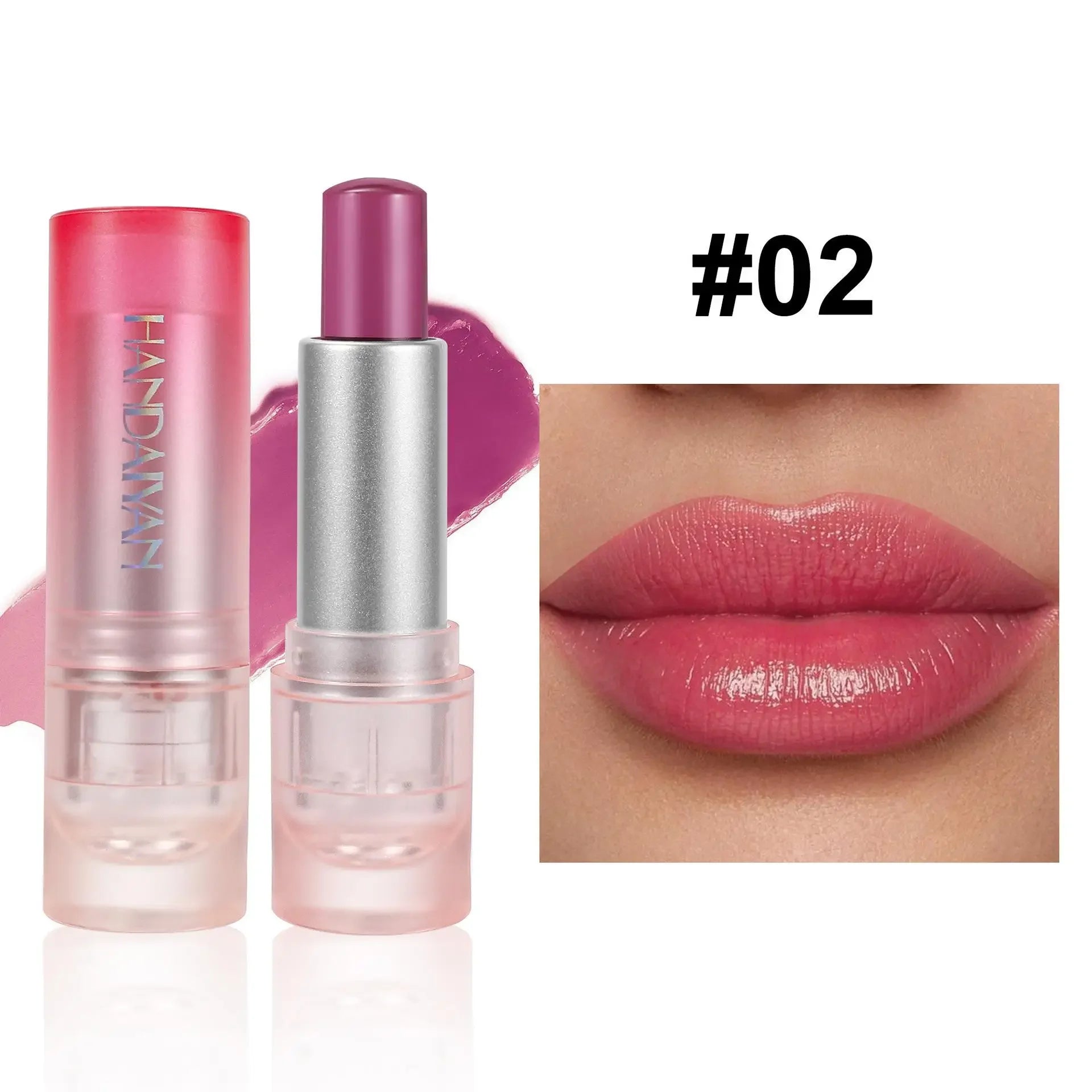 Moisturizing Color Lipstick Jelly Gloss Moisturizing Waterproof Crystal Balm Pink Glitter Lips Care Makeup Long Lasting Qme A2