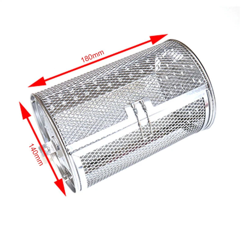 Stainless Steel Grill Rotisserie Oven Kitchen Fry Basket Coffee Bean Qme 140x180cm