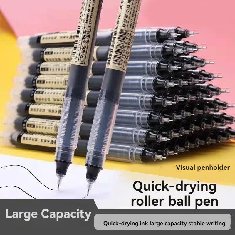 20/30 Pcs Colors Direct Liquid Ink Rollerball Pen Neutral Pen Quick-Drying High-Capacity Needle-Tube Pen Use Back To School Qme