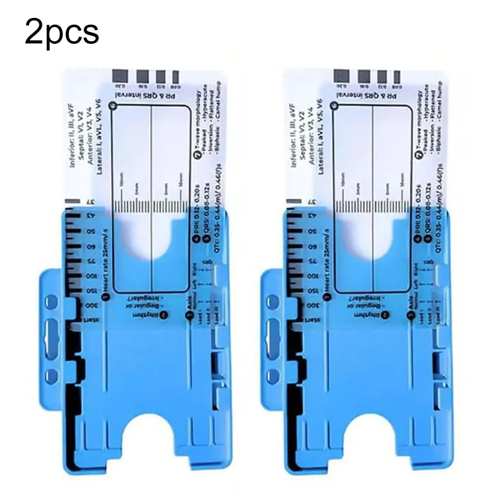 1/2pcs 7 Step Ruler Interpretation Measurement Tool Transparent Caliper Portable Ruler Card Tool Reference Guide Qme 2pc-B