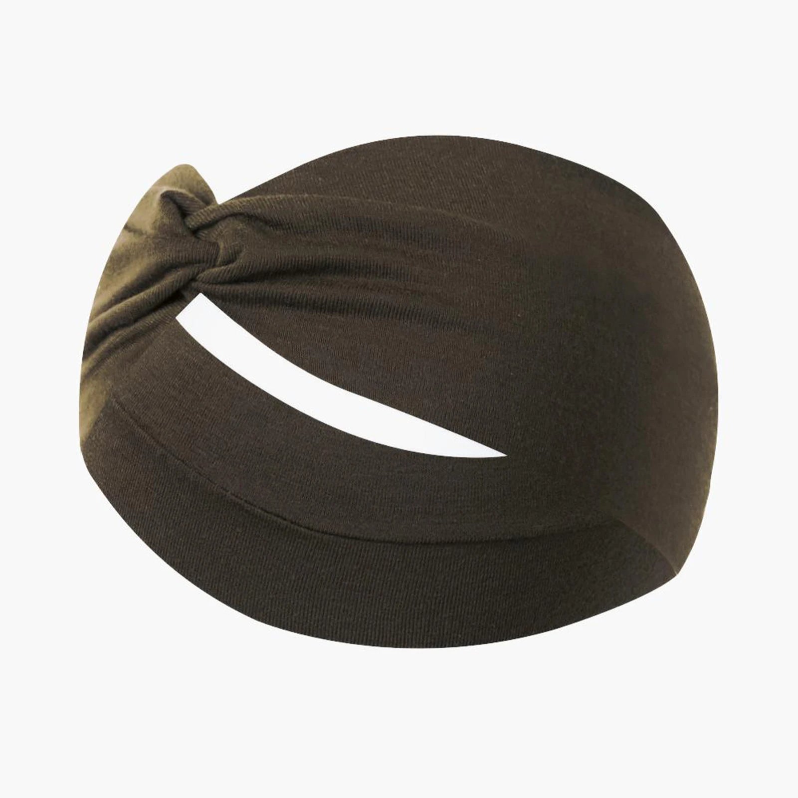 Unisex High Elastic Running Fitness Headband for Sports Yoga Solid Sweatproof Elastic Cotton Headscarf Wash Face Shower Supplies Qme Coffee