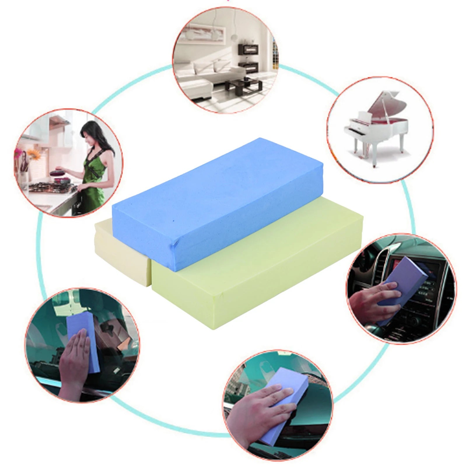 Car Washing Sponge Car Multifunctional PVA Super Absorbent Cleaning Sponge Block Washing Tools Multifunctional Sponge Block Qme