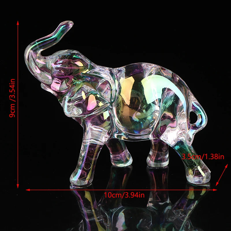 1Pc Cute Crystal Elephant Statue Mini Animal Statue Baby Elephant Ornaments Handicraft Desktop Crystal Ornaments Living Room. Qme