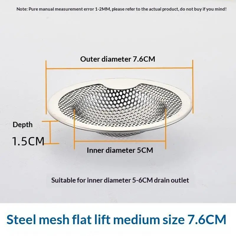 Stainless Steel Sink Drain Strainers With Durable Fine Mesh Perfect For Catching Food Scraps Preventing Clogging Kitchen Tool Qme L Silver