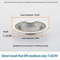 Stainless Steel Sink Drain Strainers With Durable Fine Mesh Perfect For Catching Food Scraps Preventing Clogging Kitchen Tool Qme L Silver