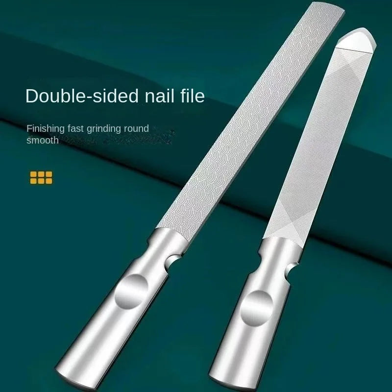 High-quality Double Sided Nail Files Stainless Steel Manicure Qme