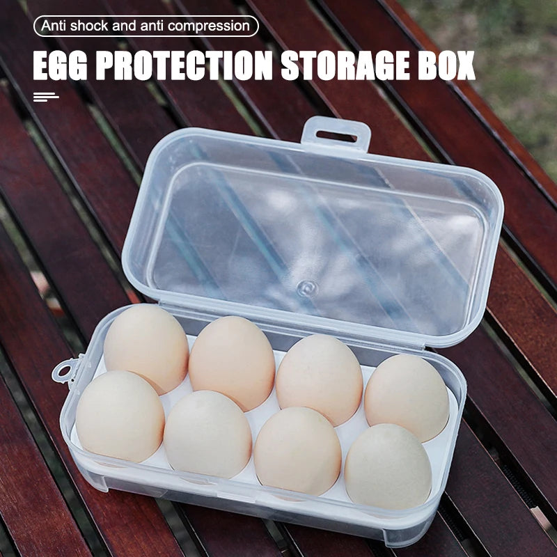 Egg Box 3 4 8 Grids Holder Container Outdoor Camping Picnic Eggs Case Qme