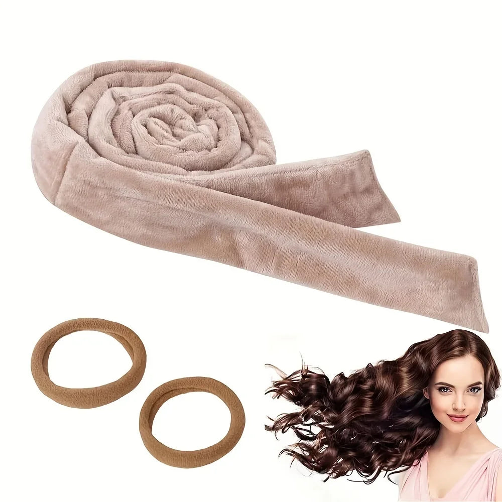 Heatless Curling Rod Headband, No Heat Curl Ribbon With Scrunchies, Sleeping In Overnight Hair Rollers Natural Soft Wave Qme
