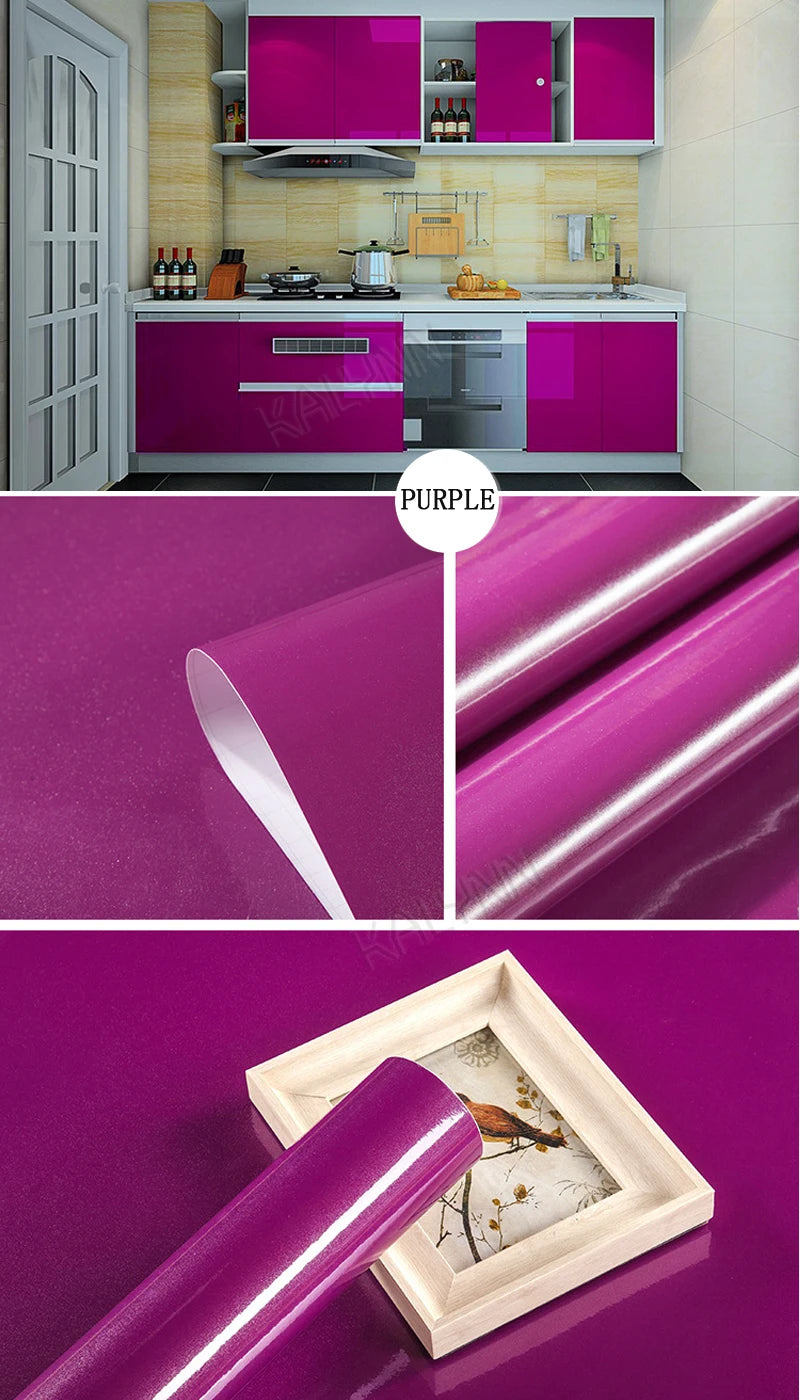 Shiny Green DIY Decorative Film PVC Self Adhesive Wall Paper