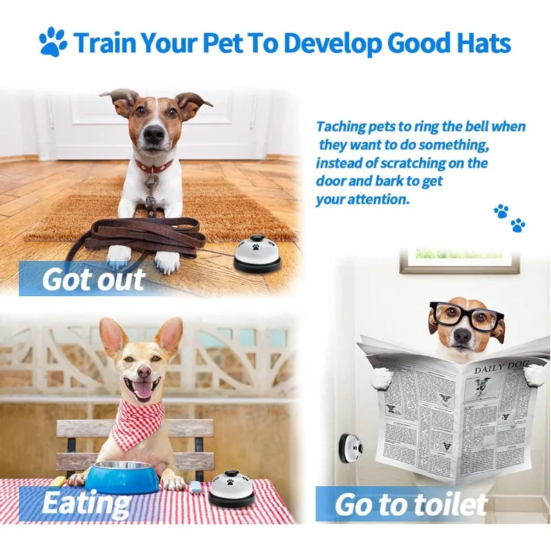 2-piece dog doorbell set, pet outdoor training and communication bell, pet interactive toy, adjustable with doorbell Qme