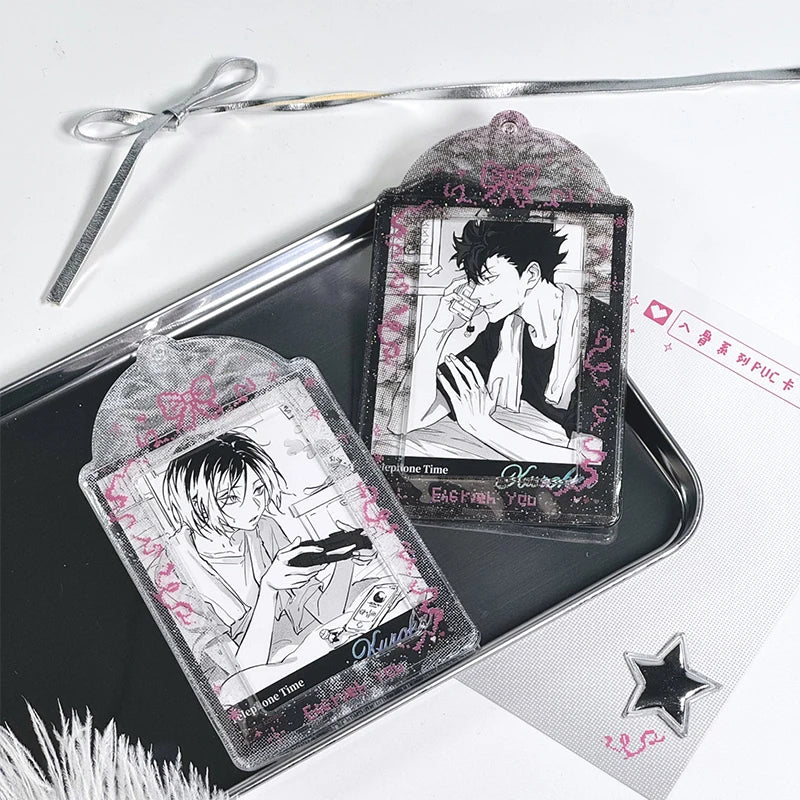 Pixel Kpop Photocard Holder ID Badge Student Bus Card Protective Qme