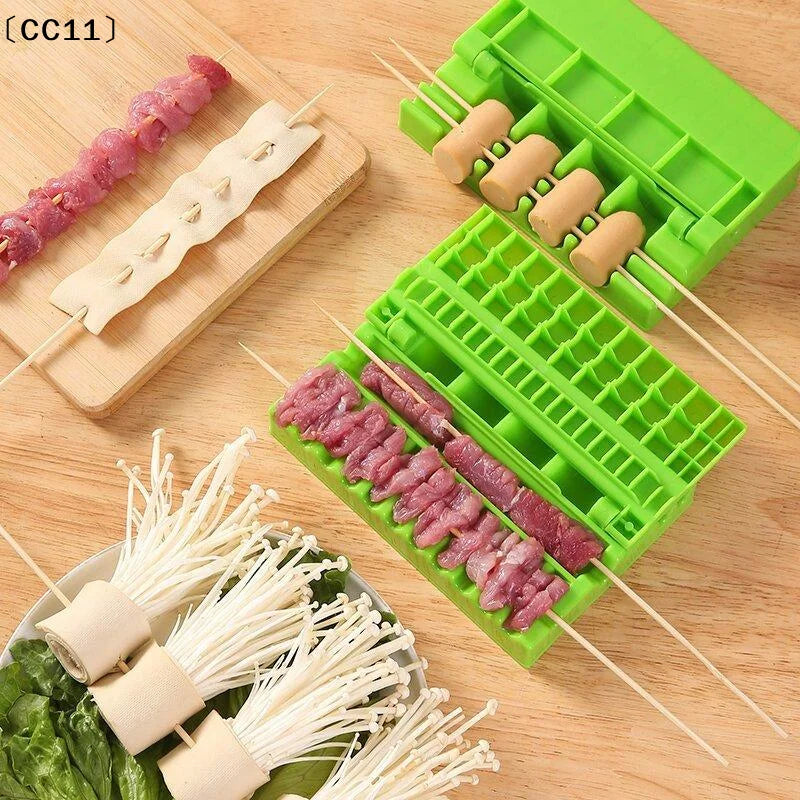 Food Grade Plastic Kebab Skewer Maker Quick Easy Use Time Saving Qme