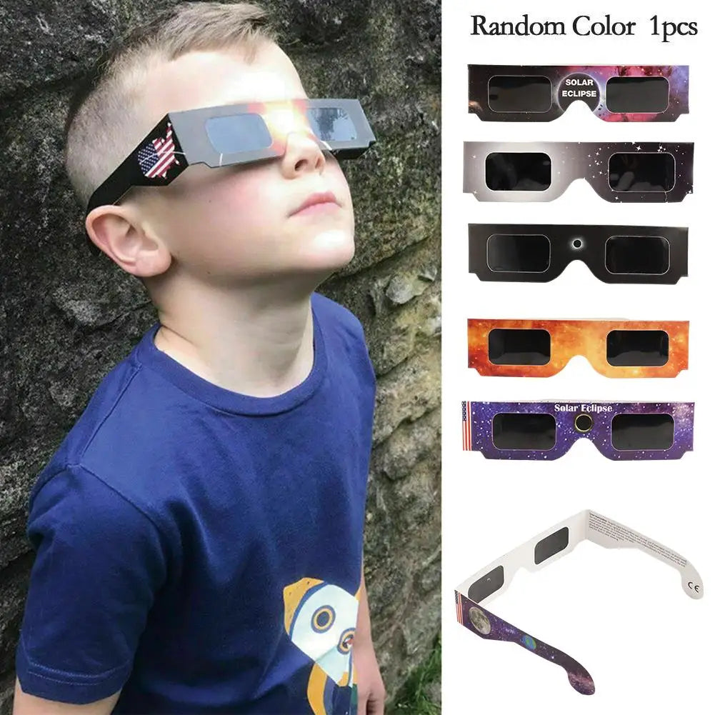Paper Solar Eclipse Glasses Direct Sun Viewing Anti-UV Kids Eyewear Qme