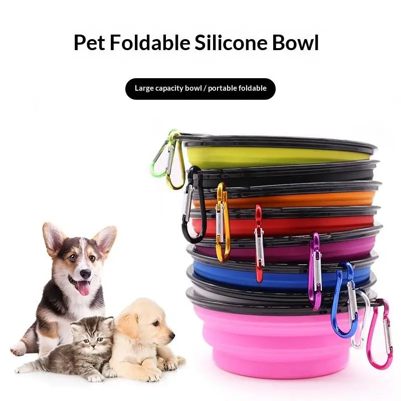 Portable Puppy Food Container Feeder Dish Bowl Pet Supplies Qme