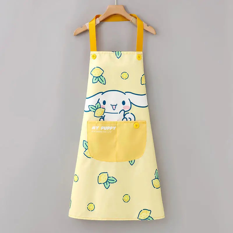Hello Kitty Grease- and Water-Resistant Apron For Home Cooking and Stir-Frying Cooking Apron and Workwear Qme 2