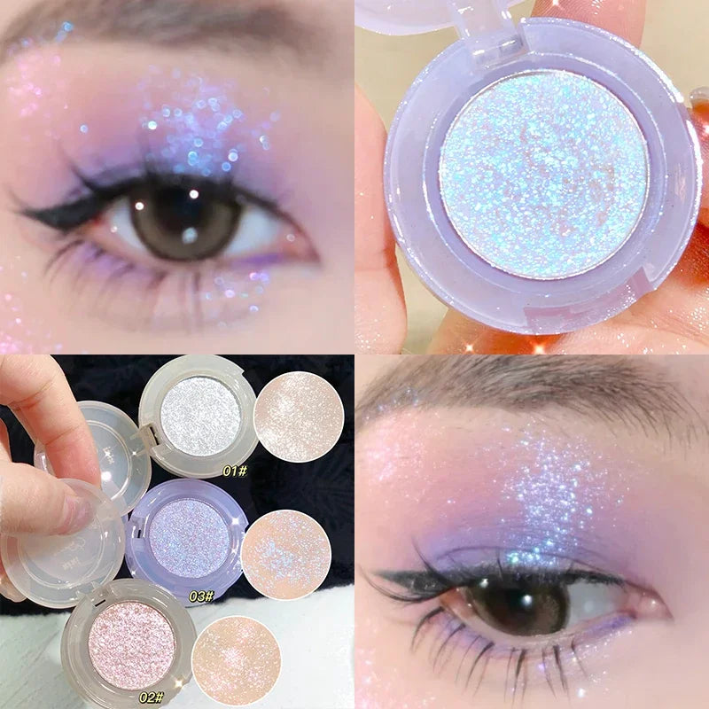 Peach Highlighter Eyeshadow Palette Diamond Glitter Mashed Potatoes Highlighter Gel Face Body Brighten Natural Contour Make up Qme