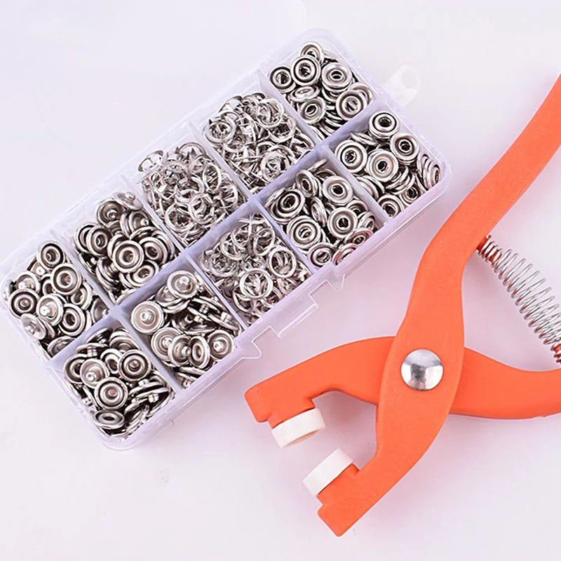 50 Plier Tool Metal Sewing Buttons Five-claw Buckle Snap Clothes Qme