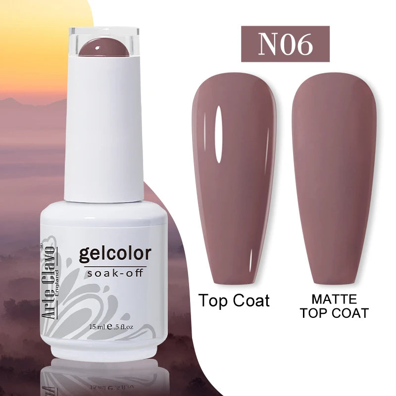 Arte Clavo Gel Nail Polishes Pink Nude Hybrid Lak Manicure