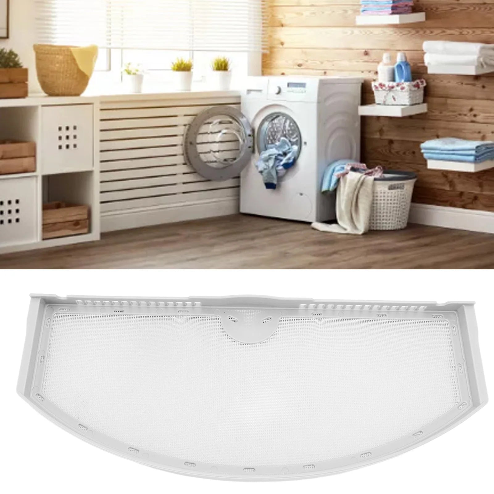 WE03X23881 Dryer Lint Filter ABS Frame Stainless Steel Screen Easy To Install Reusable Dryer Lint Filter for Washing Machine Qme