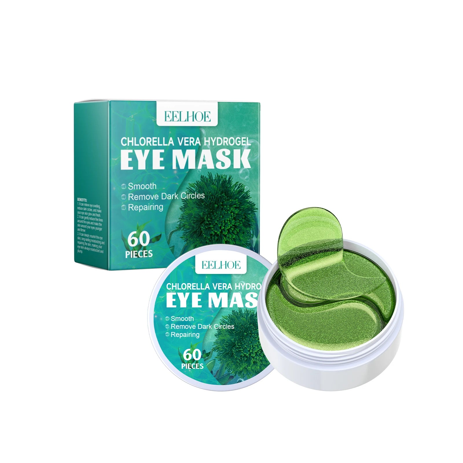 Seaweed Eye Mask Fade Dark Circles Eyes Bags Removal Firming Anti Puffiness Relieve Eye Fatigue Moisturizing Under Eye Patches Qme 60Pcs Boxed