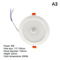Human Body Motion Sensor Spot LED Downlight Lamparas 220V Ceiling Qme 9W