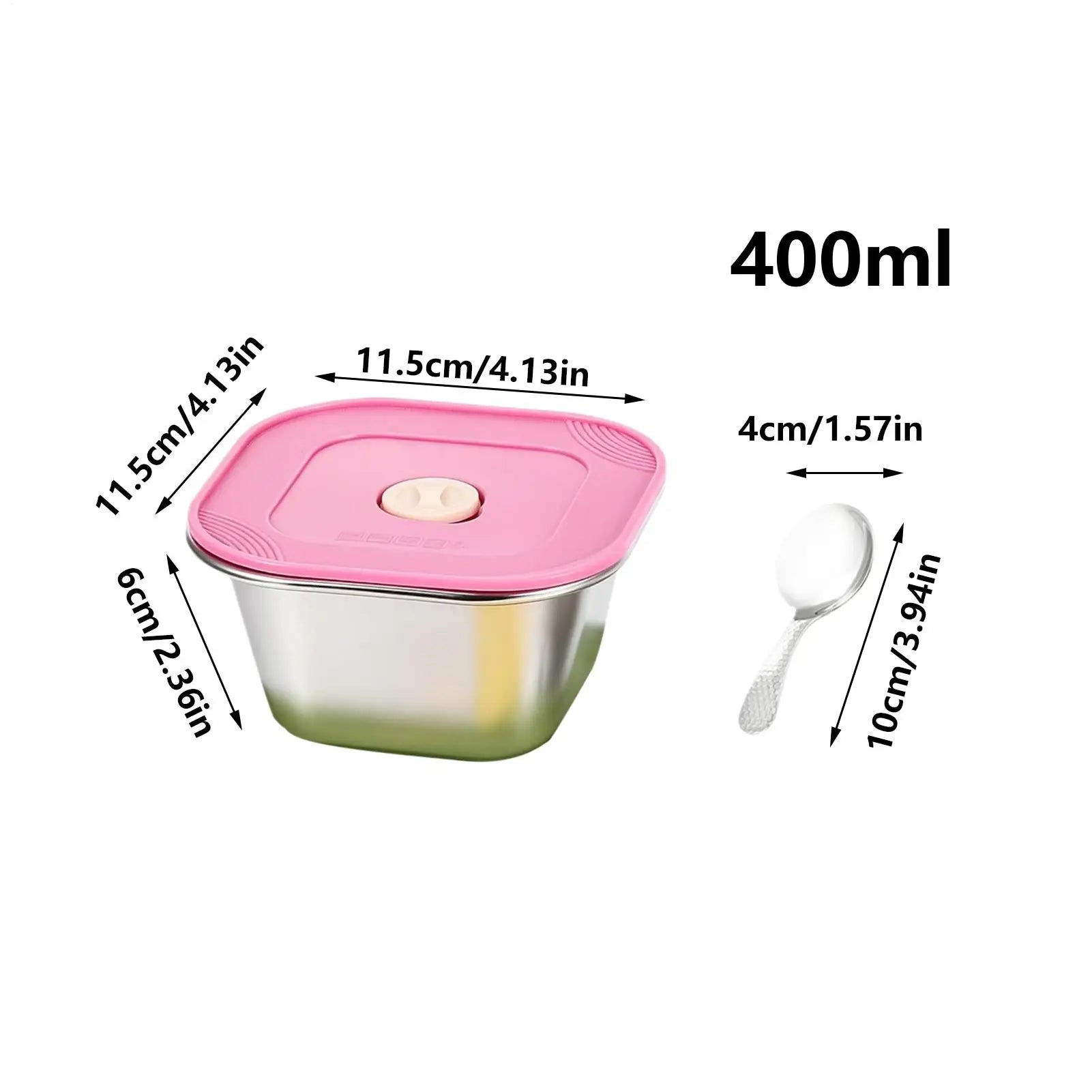 Reusable Ice Cream Containers 3 Food-grade Airtight Cups Silicone Lid Qme