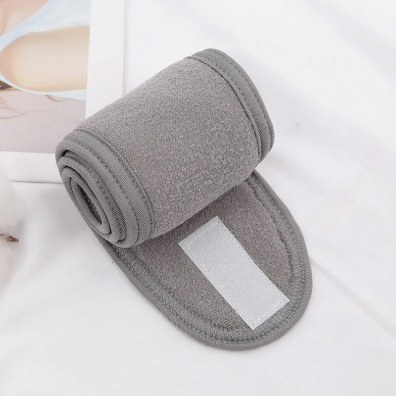 Women Soft Toweling Hair Accessories Girls Yoga Headbands for Face Washing Bath Makeup Hair Band Adjustable SPA Facial Headband Qme GRAY One Size