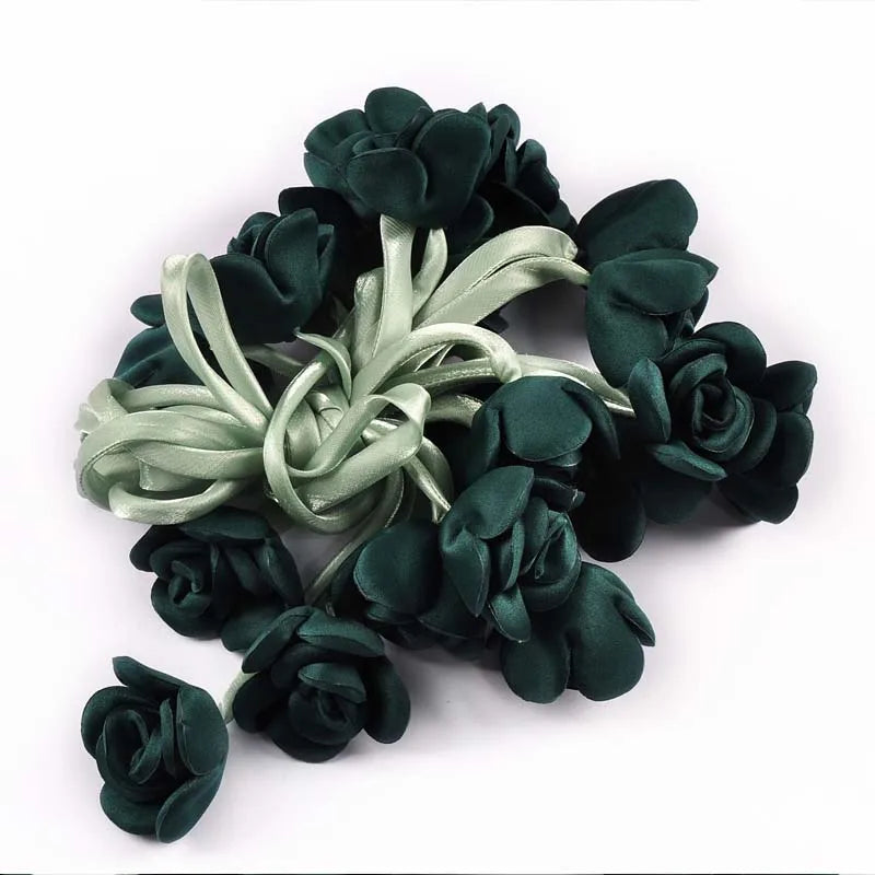 2pcs Length 44cm Rose Hairband Female Pony Edge Clip Line Ribbon Personalized Decorative Accessories Double Ponytail cp3827 Qme 2pcs cp3827-11