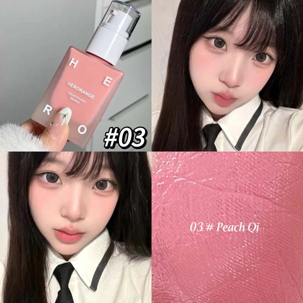 4 Colors Liquid Blush Pressed Moisturizing Enhancing Face Eyes Lips Qme HR666-03