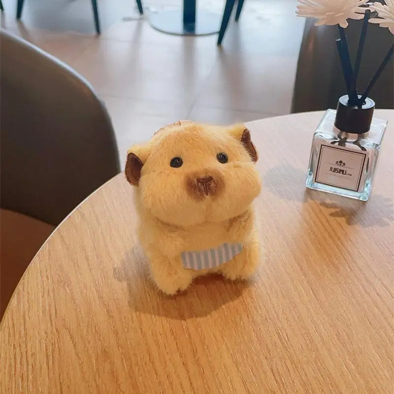 Cute Backpack Hanging Decoration Gifts Hamster Plush Keychain Cartoon Qme Blue
