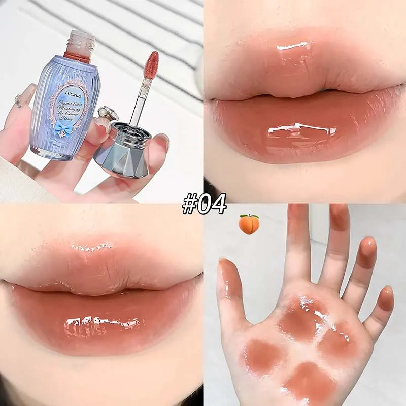 Vase Shape Water Light Lip Glaze Mirror Lipstick Gloss Hydrating Qme LG09-04