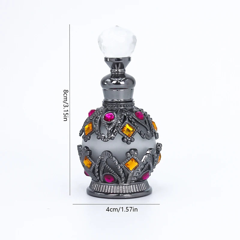 1PCS Luxury Perfume Bottle Essential Oil Bottle 15ml Empty Bottle Storage Bottle Gift Glass Perfume Bottle Portable Bottles Qme