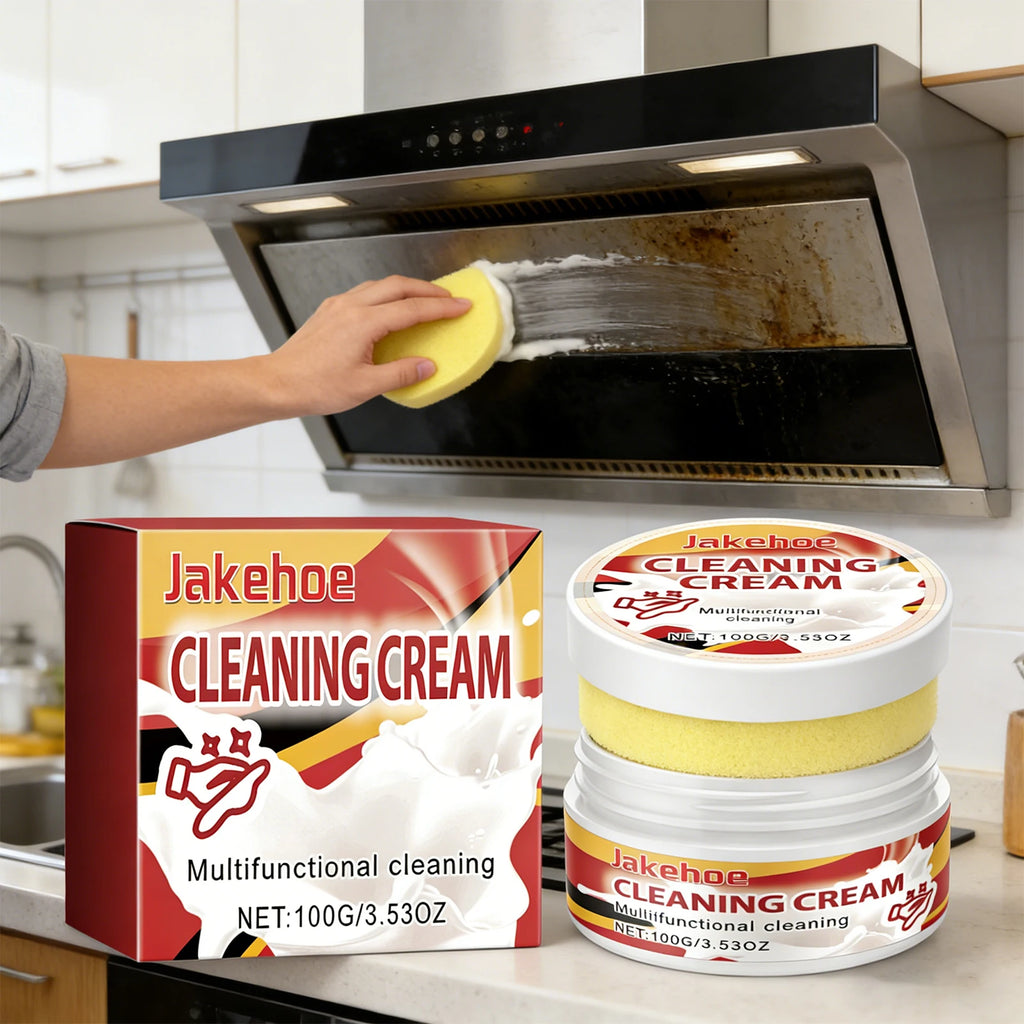 Multi Functional Decontamination Cream Easily Decompose Oil Stain and Dirt Eliminate Odor Polishing Stove Kitchen Cleaning Cream Qme