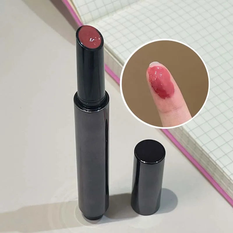 HERORANGE Push-button Mirror Lipstick Moisturizing Long-lasting Lip Qme