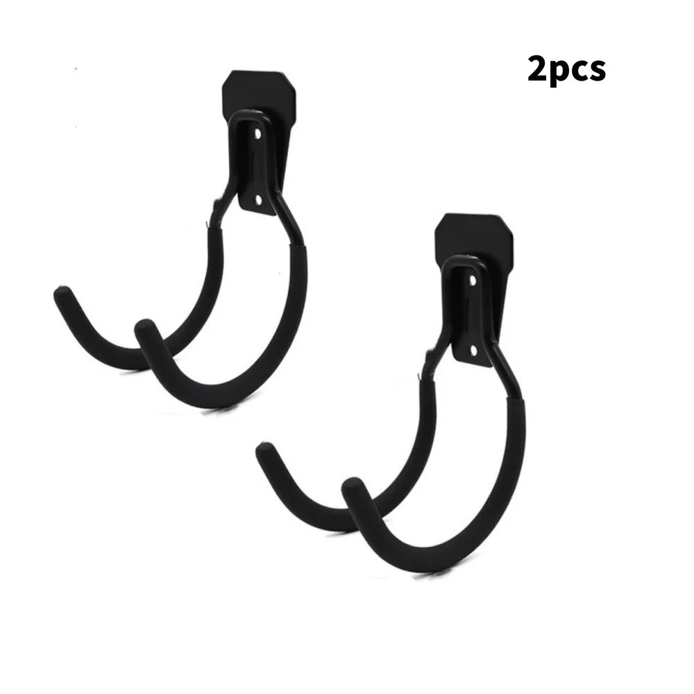 Cable Metal Hook Bracket Garage Garden Tool Organizer Anti-slip Load-bearing Groove Plate Wall Hooks Gardening Tool Accessories Qme 2pcs