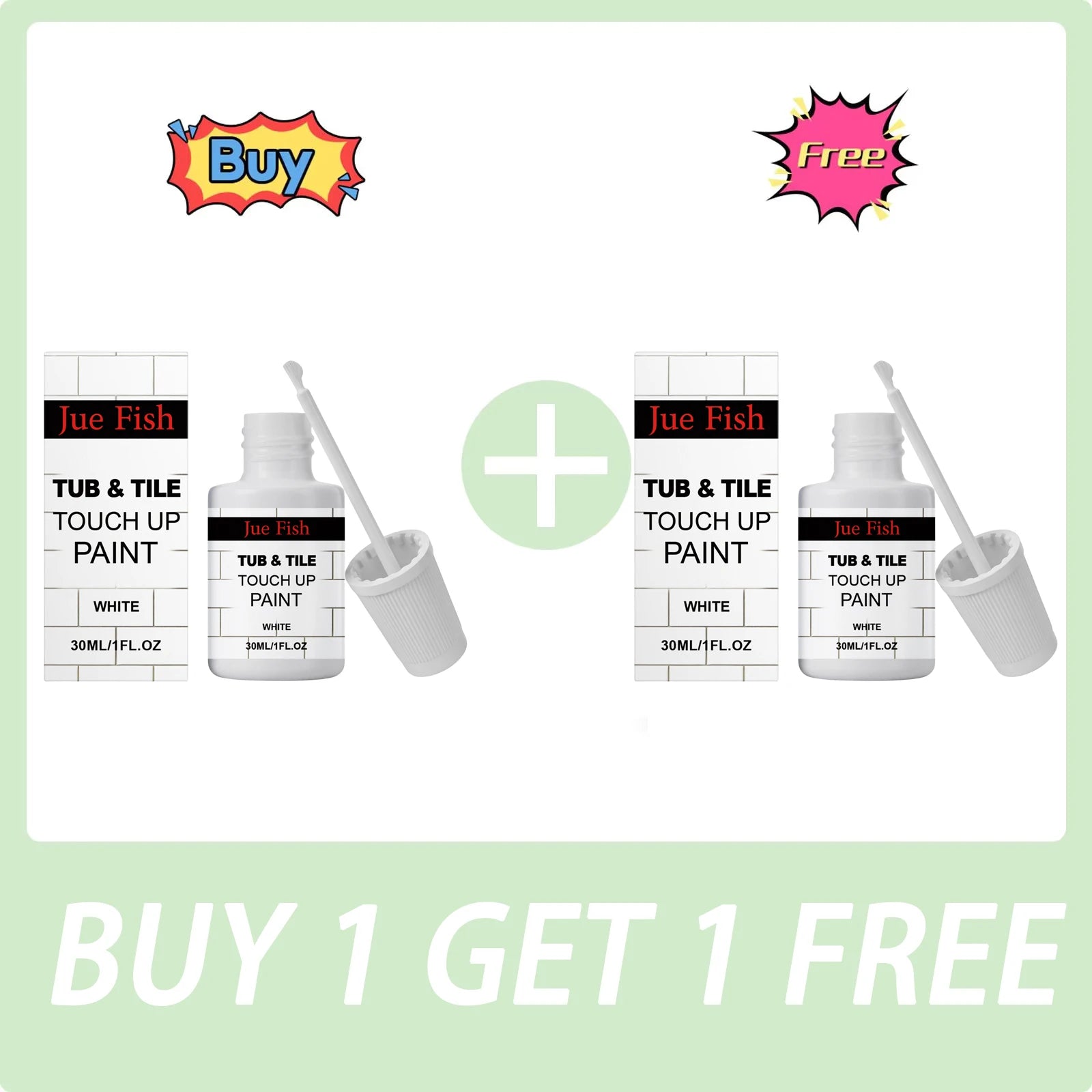 Bathtub Ceramic Repair Paint Covering Scratches & Stains Restore Bright White Luster Renovation Quick Drying Tile Touch up Paint Qme BUY 1 GET 1 FREE