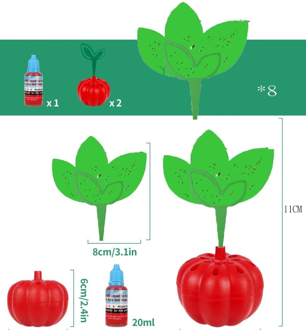 Fruit Fly Trap 2 Packs Safe & Reusable Fruit Fly Traps for Kitchen Dining Room Family Party Outdoor Picnic Farm Garden Qme 2pcs
