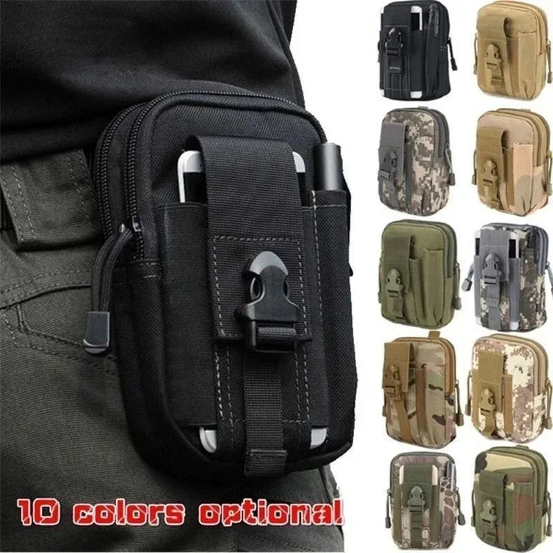 Men Mobile Phone Case Pouch Waist Bag Waterproof Nylon Multifunction Qme