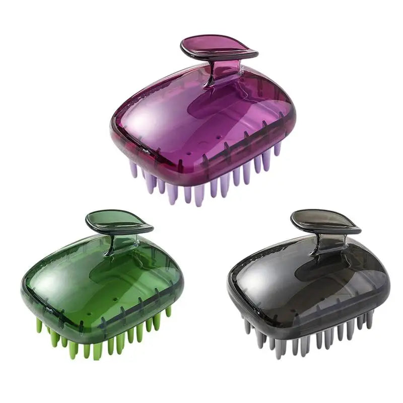 Silicone Hair Scrubber Scalp Massager Anti-slip Shampoo Brush Soft Qme