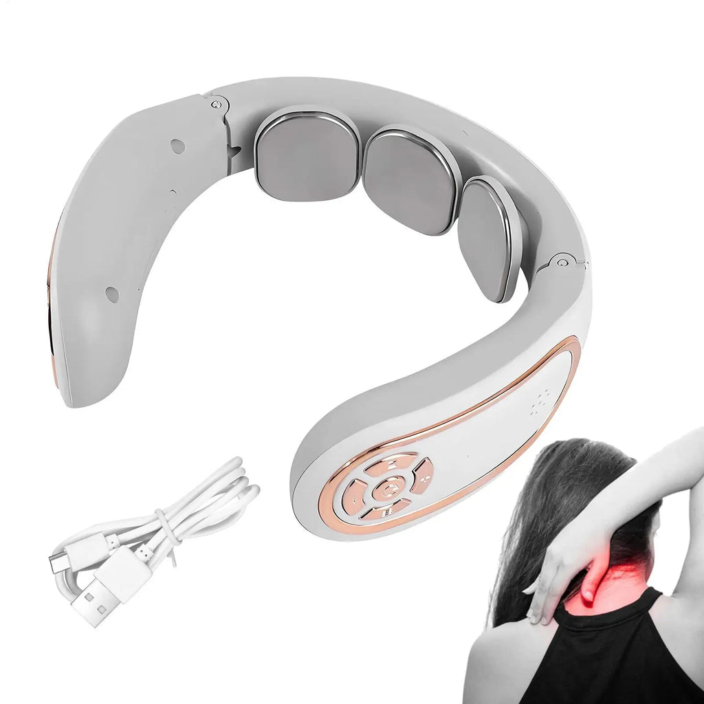 Electric Neck Massager Heat 3 Levels 4 Modes Relaxes Back Shoulder Qme