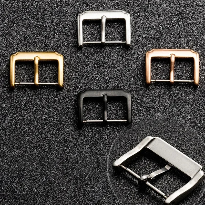 Watch Belt Buckle Stainless Steel Buckle Watch Accessories Fit Leather Belt Watch Watch Parts Stainless Steel Pin Buckle DIY Qme