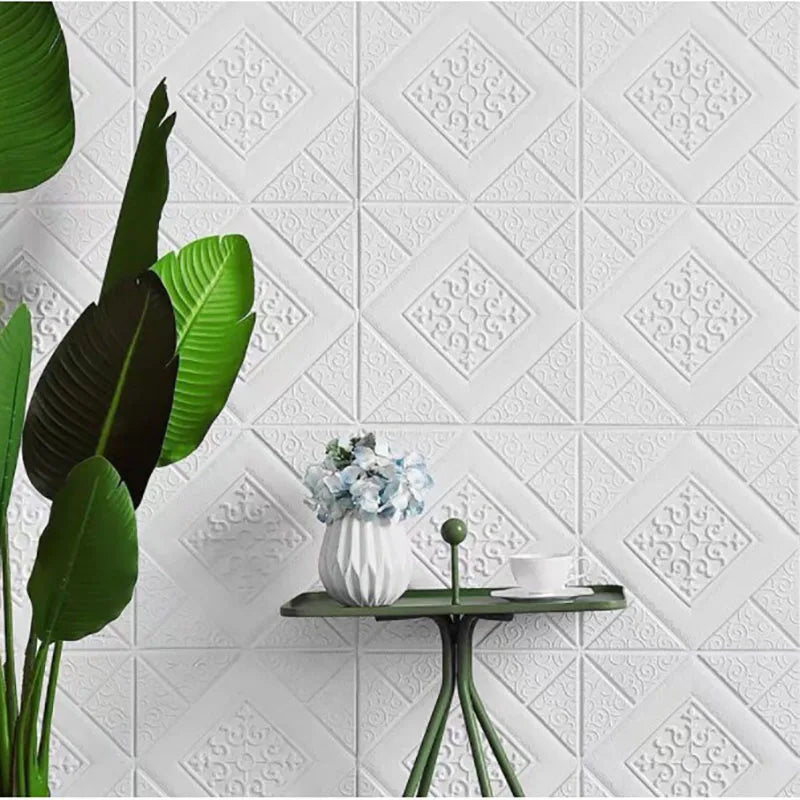 3D Self Adhesive Background Wallpaper Soft Foam Material Wall Sticker Waterproof Moisture Proof for Living Room Decoration Qme