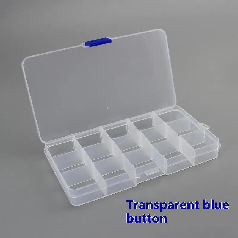 24 Grids Practical Compartment Plastic Storage Box Parts Organizer Box Jewelry Bead Screw Holder Case Display Container 1/3PCS Qme Transparent